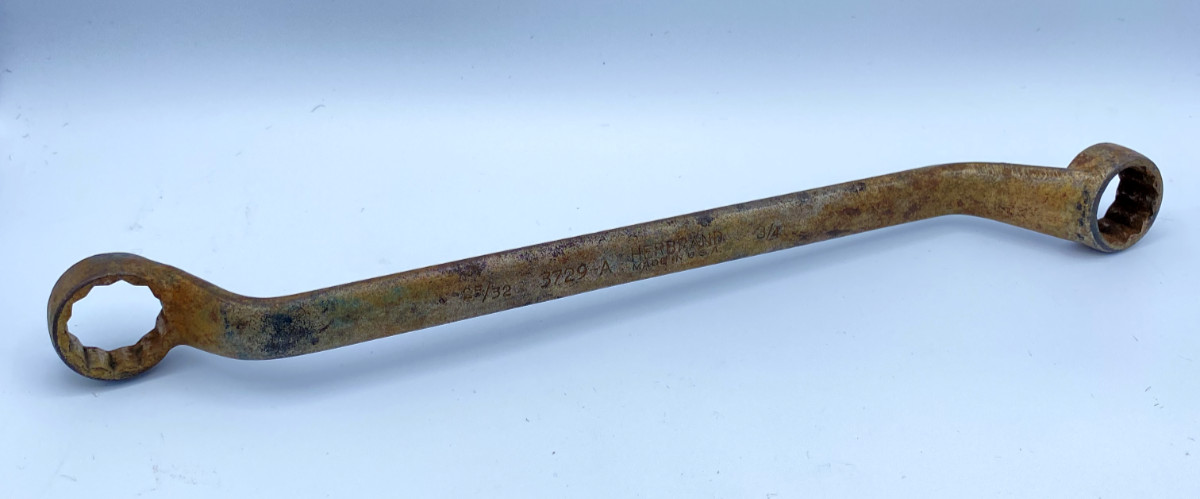 Herbrand 3729-A 25/32 in x 3/4 in Offset 12 Point Double End Box Wrench VTG