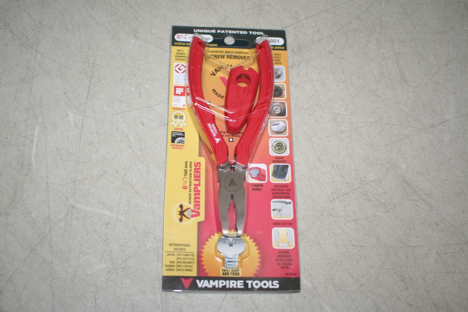 Vampire Tools Vampliers 6-1/4″ Screw Extraction Pliers w/ side Cutter #VT-001