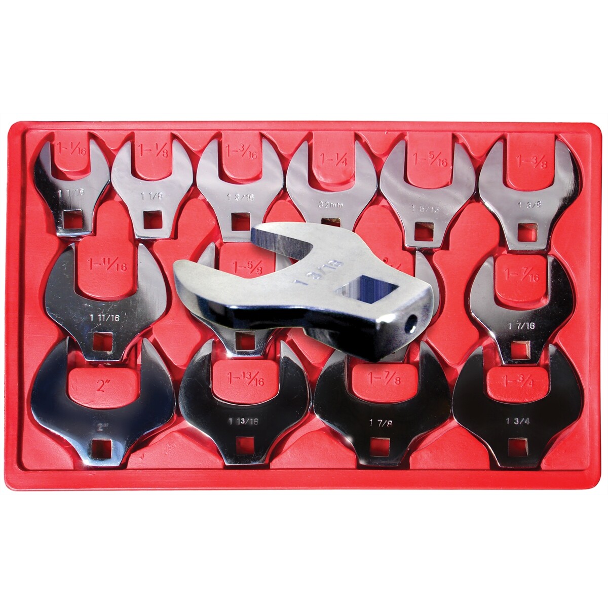 V8 Tools 7814 Crowfoot Wrench Set 1/2″ Drive Jumbo SAE Kit 1-1/16″ to 2″
