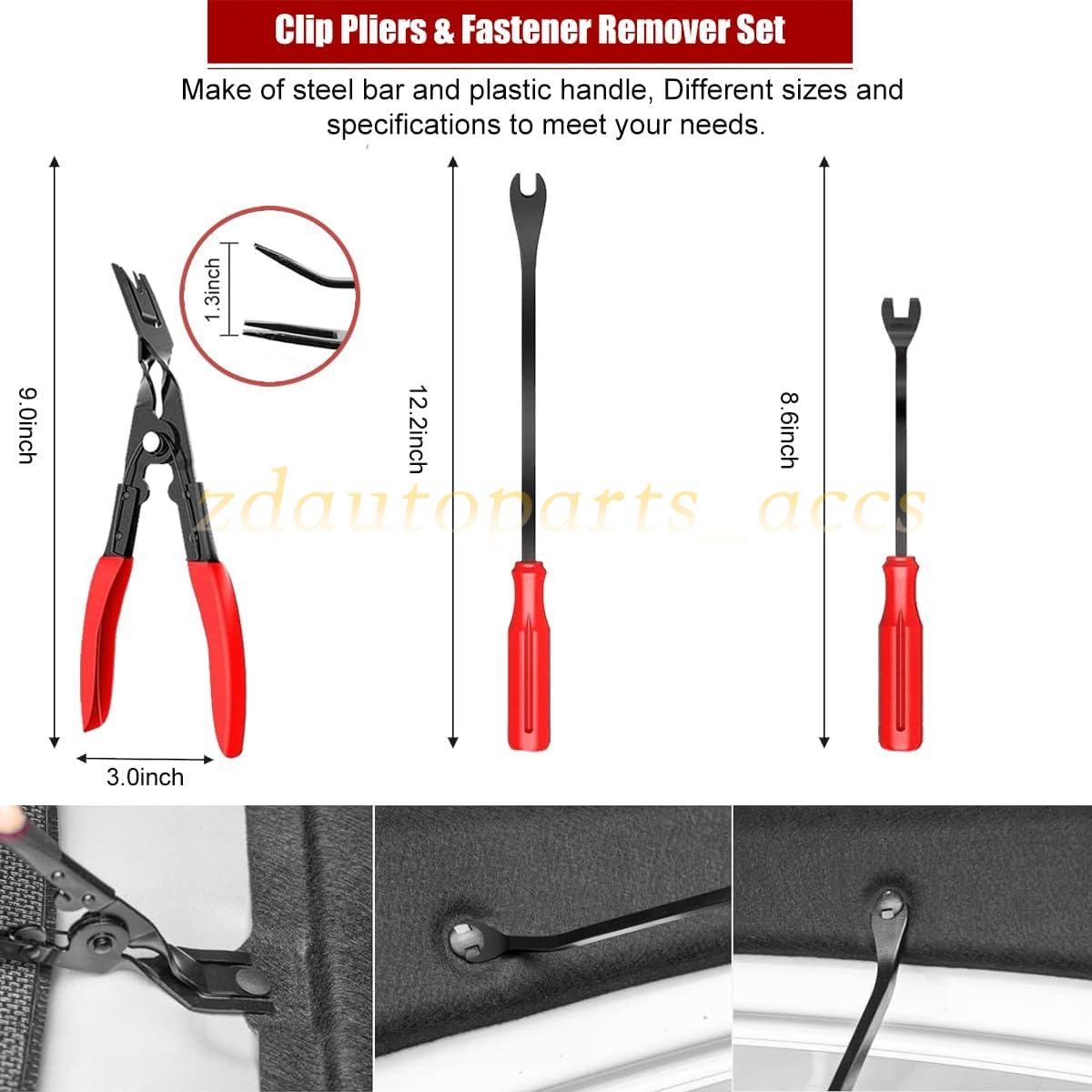 200Pcs Car Trim Removal Tool Set Radio Hand Pry Panel Door Interior Clip Plastic