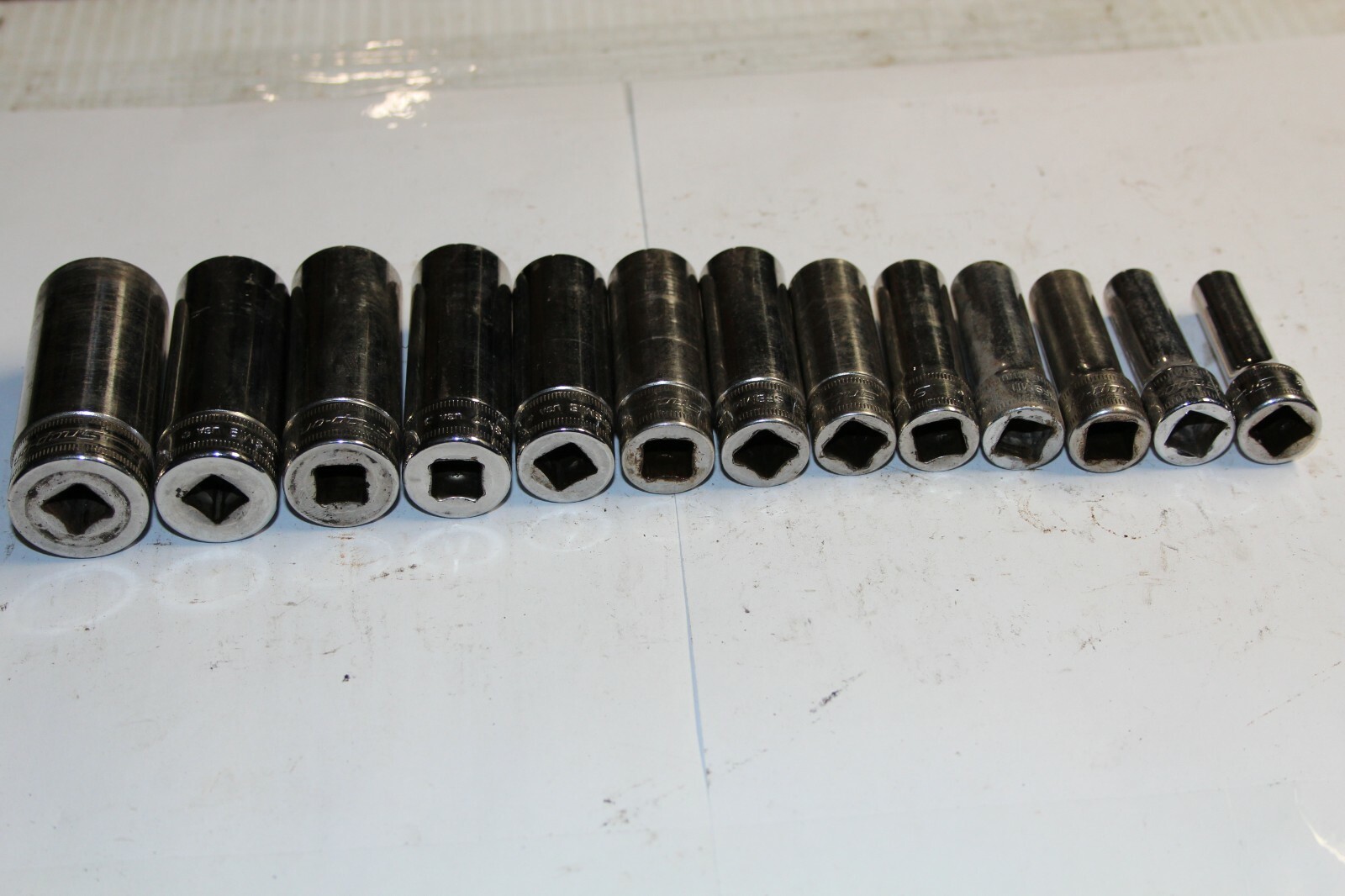 SNAP-ON TOOLS 3/8″ Drive 6-Point Metric 21, 19-8mm Deep Socket SET 13pc USA