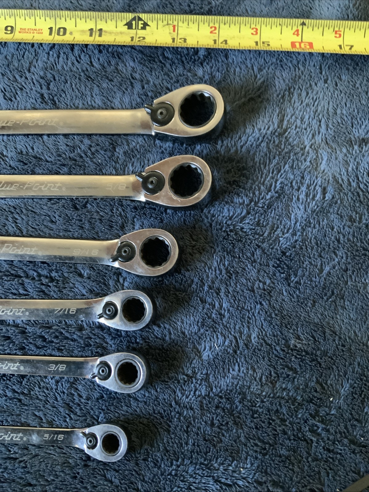 Blue Point Ratcheting Wrench Set, Sae, 6pc….see Pics…bbbb