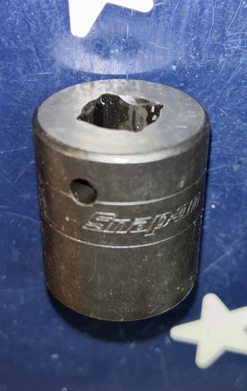 Snap-On 7/8” Shallow Impact Socket 1/2” Drive 6-Point SAE 7/8in IM280