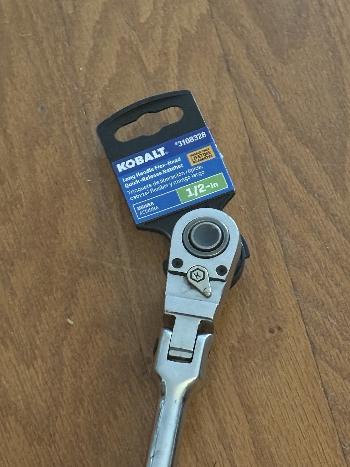 Kobalt 72 Tooth 1/2” Drive Comfort Grip HandleFlexible Head Ratchet