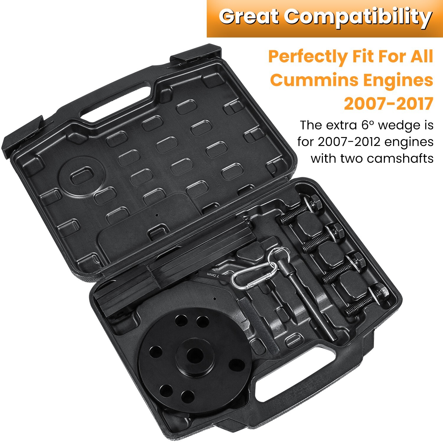 3163021 3163069 Cummins ISX QSX Cam Timing Tool Gear Puller Kit w/ 3163530 Brake