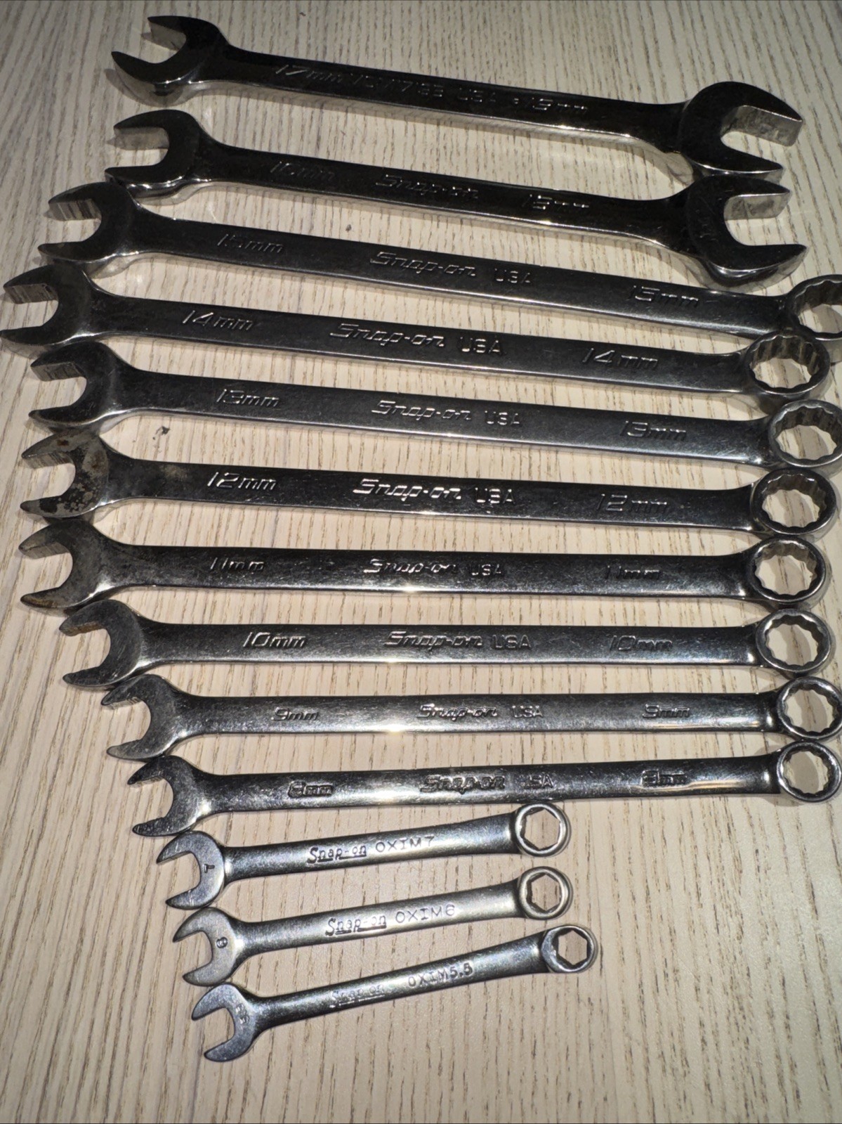 Snap-on Metric Combination Wrench Set 5.5 – 19mm 13-Piece Set Part Flank Drive