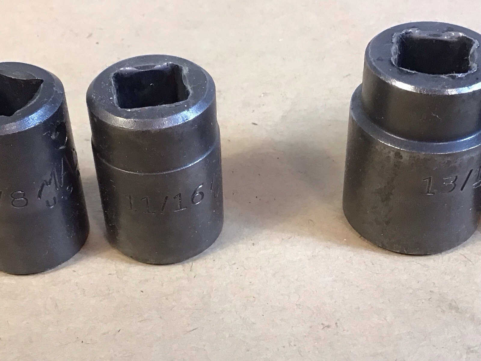 Mac Tools 1/2″ Drive 3/8” To 1” 6PT SAE Shallow Impact Socket Set NO 3/4” SOCKET