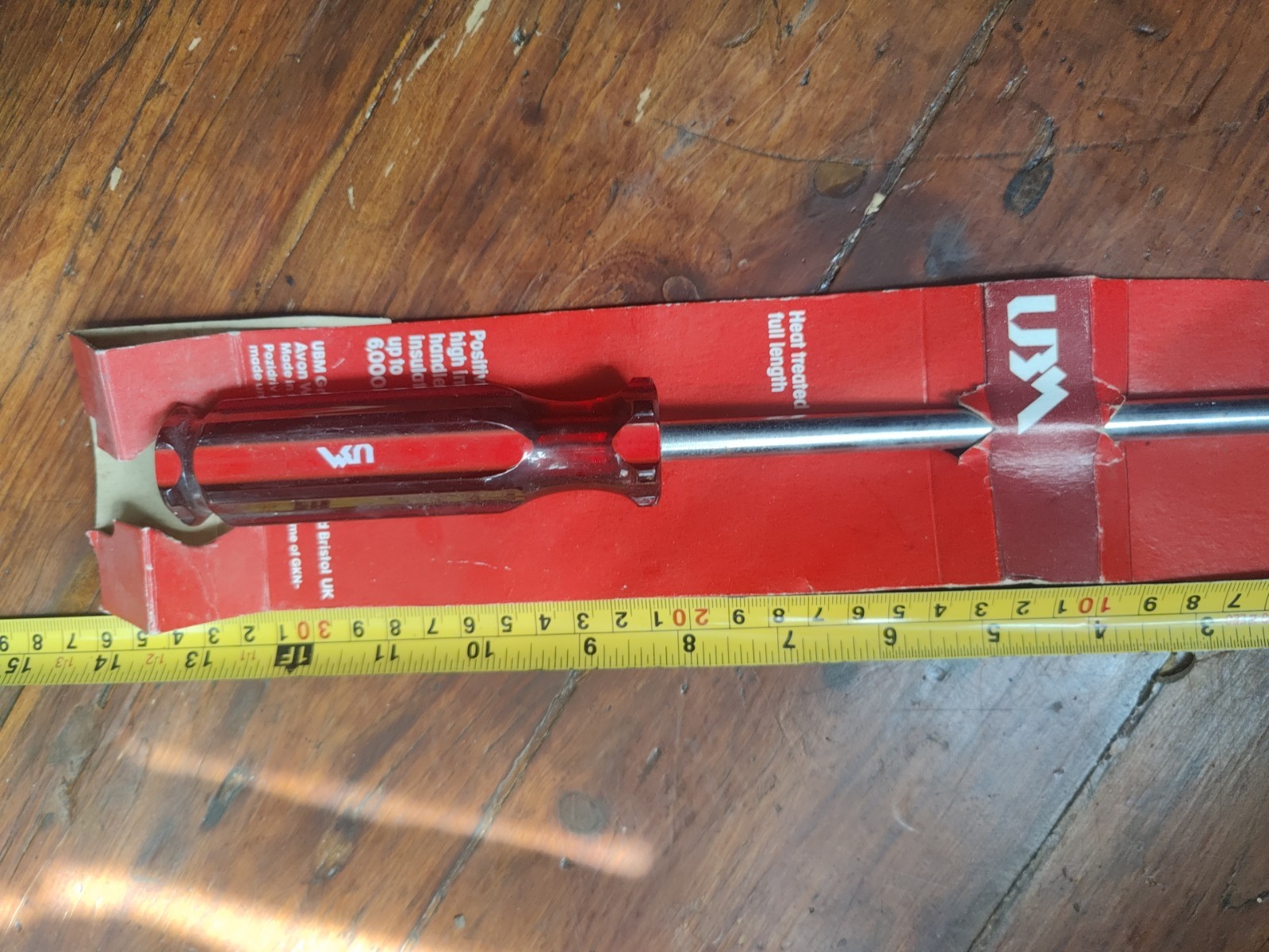 Sheffield UBM Pozidriv Screwdriver No.4 Chromium Plated Vanadium Steel Insulated