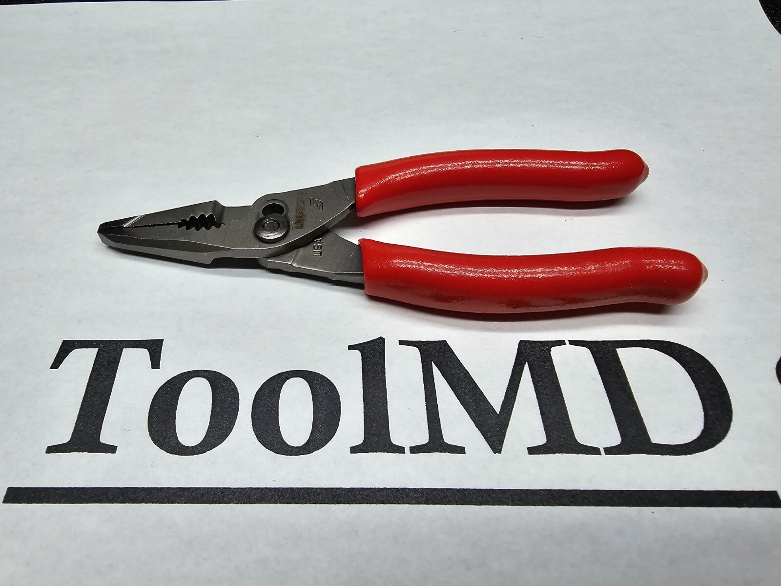 Snap-on Tools USA NEW RED 5″ Soft Grip Mini Long Nose Slip Joint Pliers LN44BCF