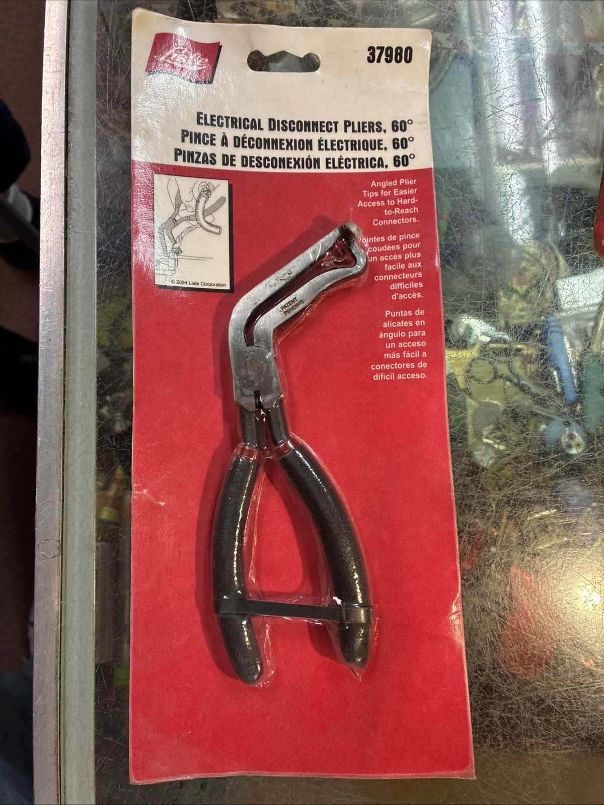 New Lisle Electrical Disconnect 60 Degree Pliers for Push Tab Style Plugs #37980