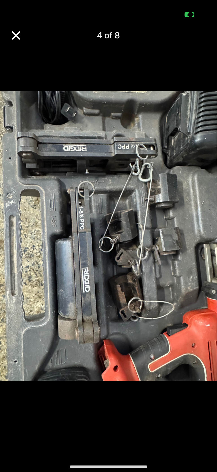 ridgid frame press jaws, 1/2” and 1 5/8” used in good working shape