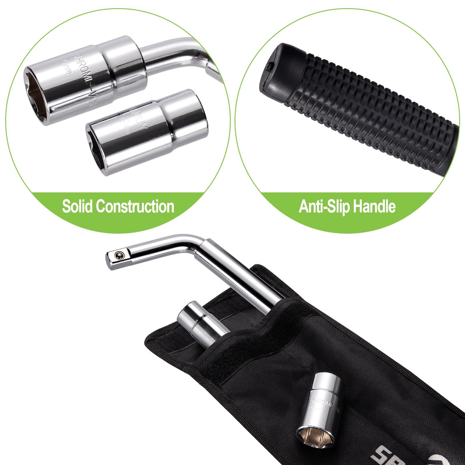 Telescoping Lug Wrench Extendable Wheel Brace Lug Nut Wrenchs Tire Repair Too…