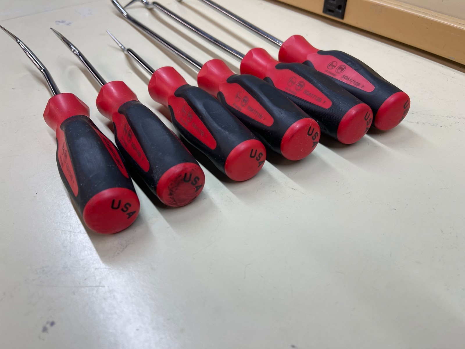 Snap On SGRHT6BR 6-Piece Radiator Hose Pick Red Soft Grip Set Used