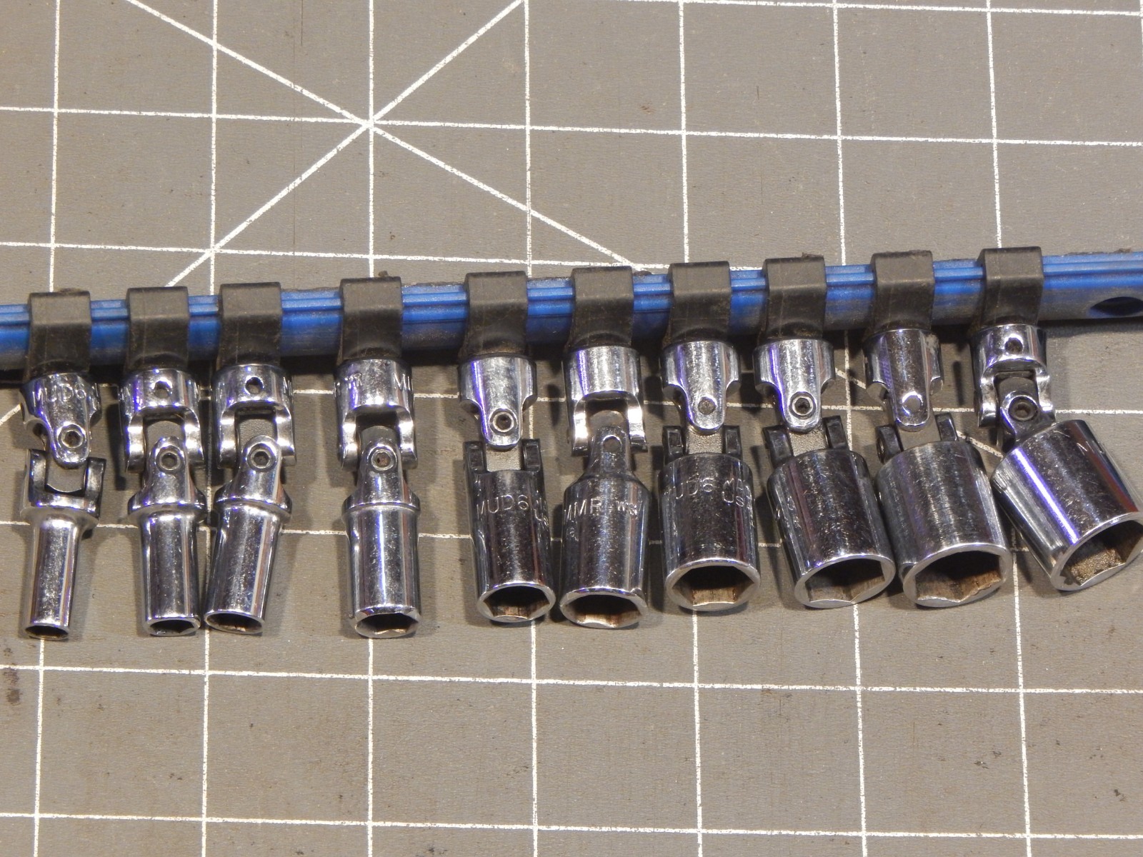 READ Mac 10Pc Metric 1/4″ Drive Swivel Universal Socket Set 5.5MM 14MM 6Pt