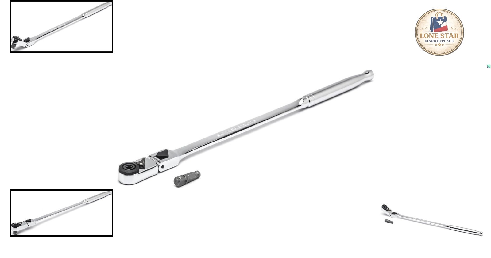 Innovative 12″ 72 Tooth Locking Flex Ratchet with Slim Profile and Quick Release