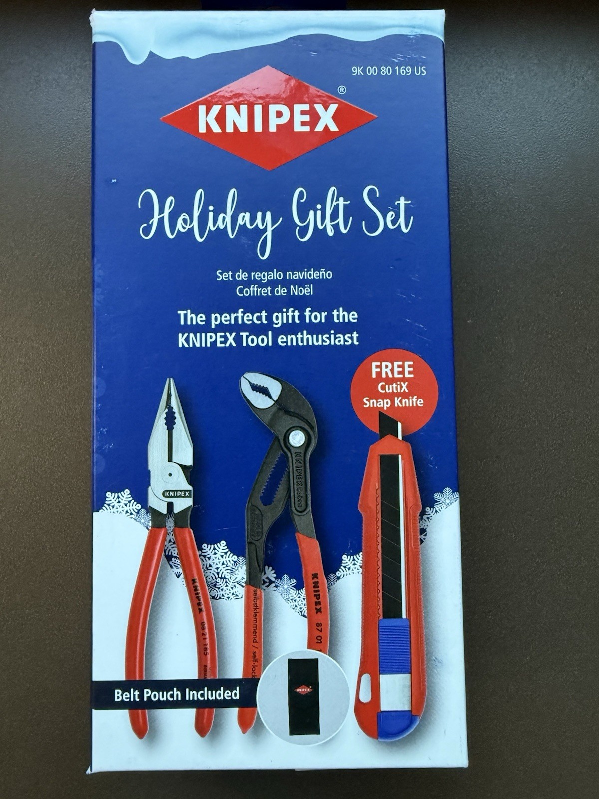Knipex CutiX Snap Knife and Pouch Set 2024 Holiday Gift 9K 00 80 169