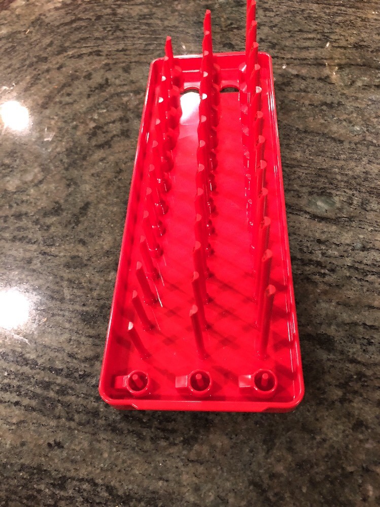 Snap On ka143metrd 1/4″ metric post 3 row socket tray red