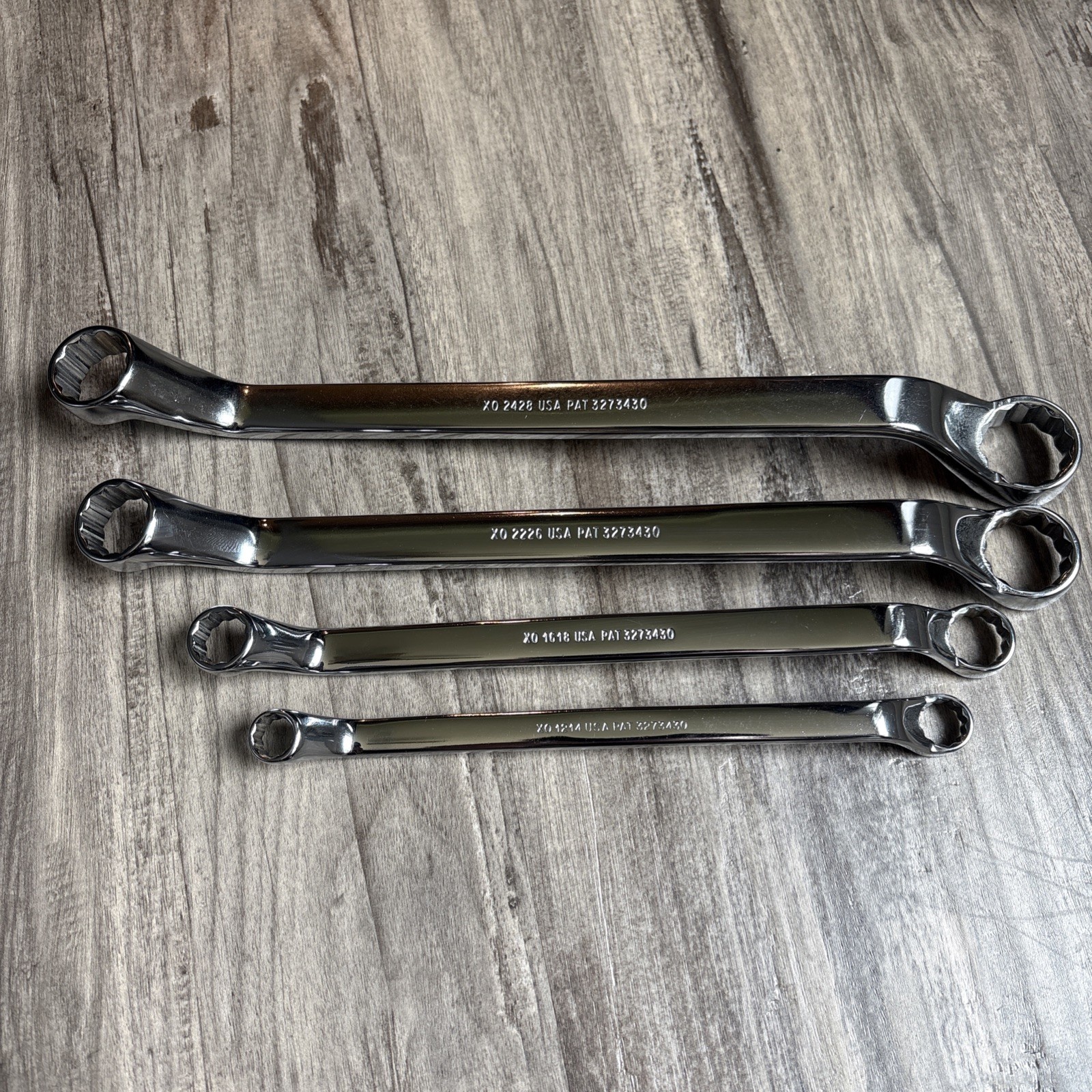 NOS Snap-on Tools 3/4 7/8 11/16 13/16 1/2 9/16 SAE 60° DEEP Offset Box Wrench