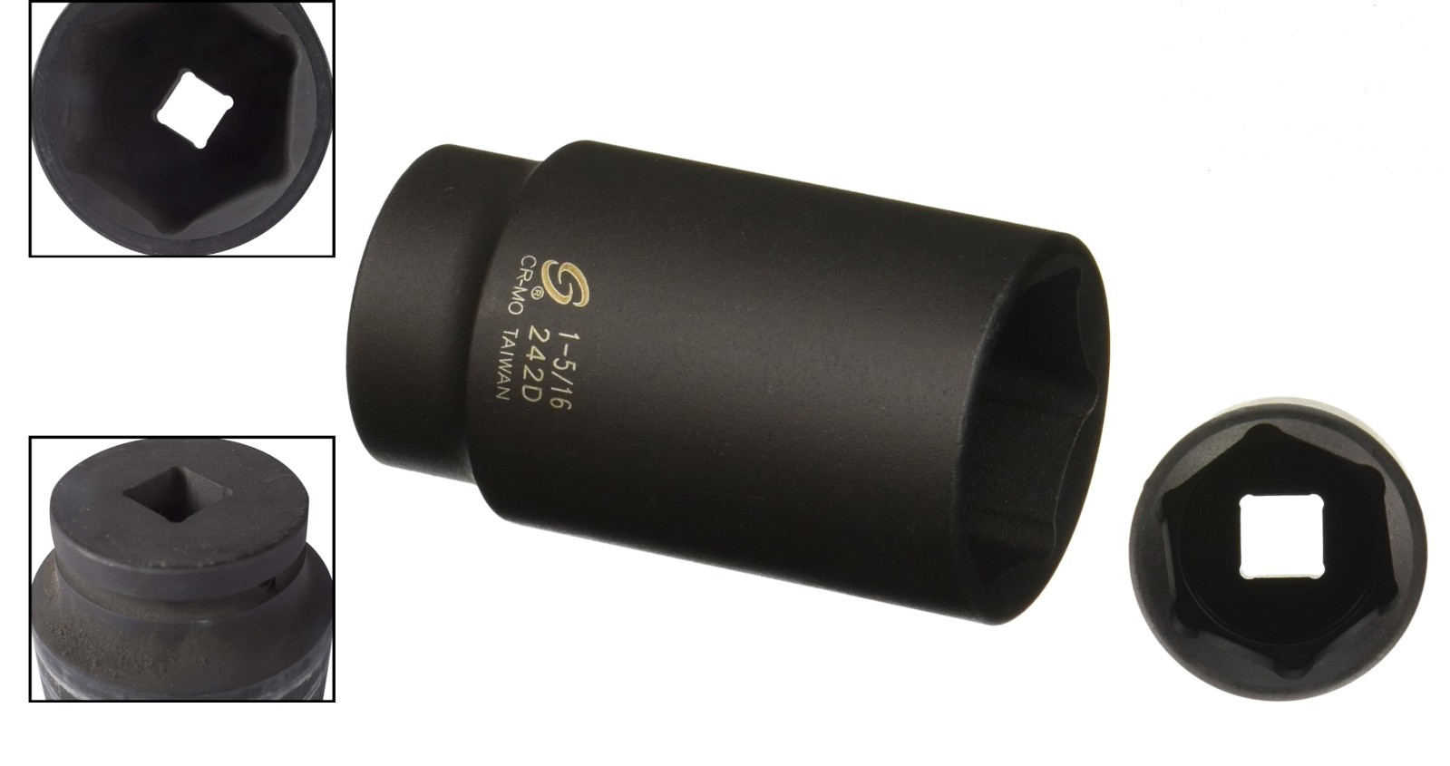 242D 1/2-Inch Drive 1-5/16-Inch Deep Impact Socket – Chrome Molybdenum Strength