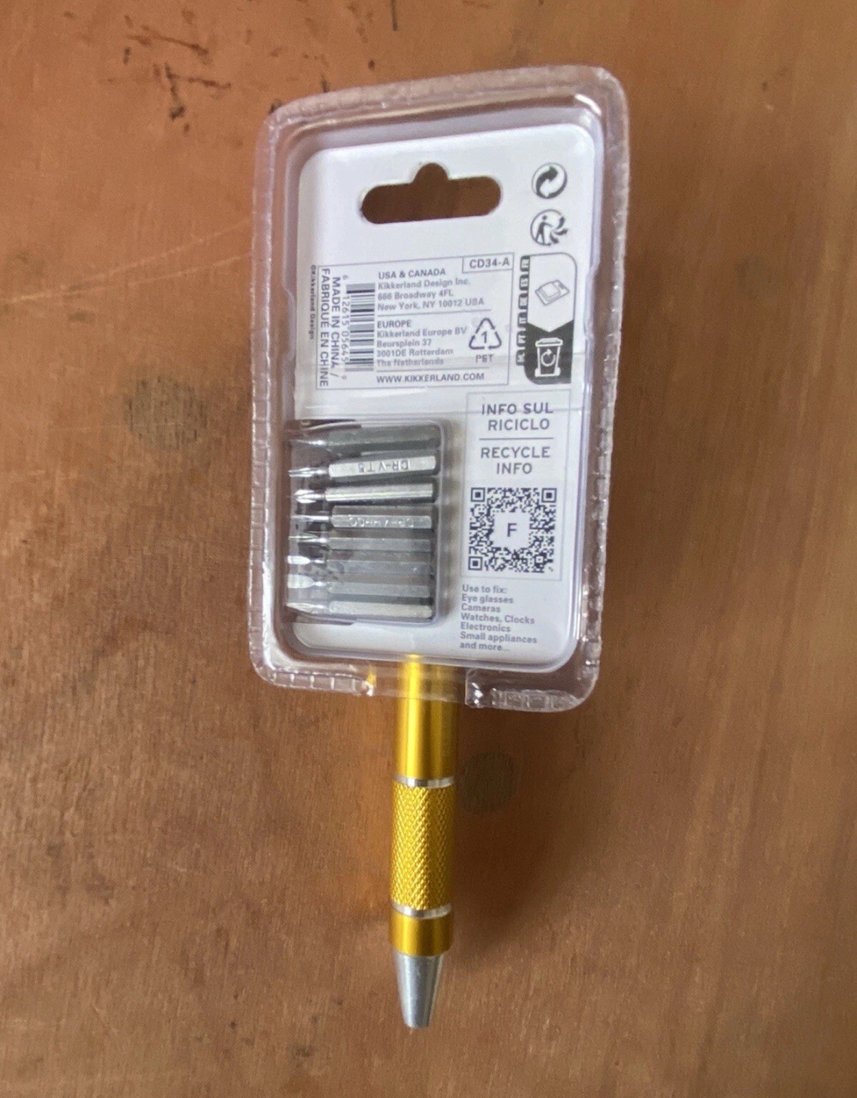 KIKKERLAND PRECISION 8 IN 1 SCREWDRIVER POCKET SIZE**NEW**