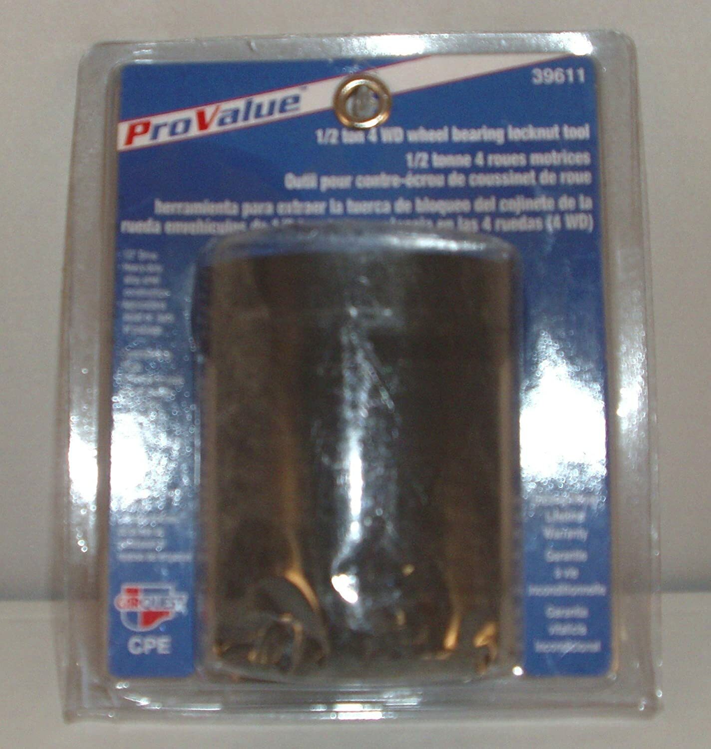 PROVALUE 39611 1/2 TON 4WD WHEEL BEARING LOCKNUT TOOL UPC: 796397396115