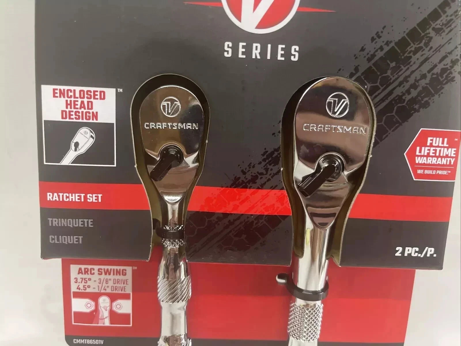 Craftsman V-Series 2 Piece Ratchet Set 1/4″ & 3/8″ Drive CMMT86501V
