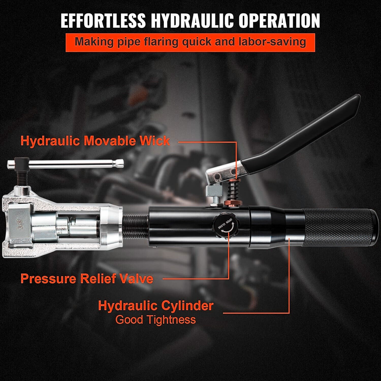 Hydraulic Brake Line Flaring Tool Kits, 45° Double Flaring Toolsfor 3/16″-1/2″