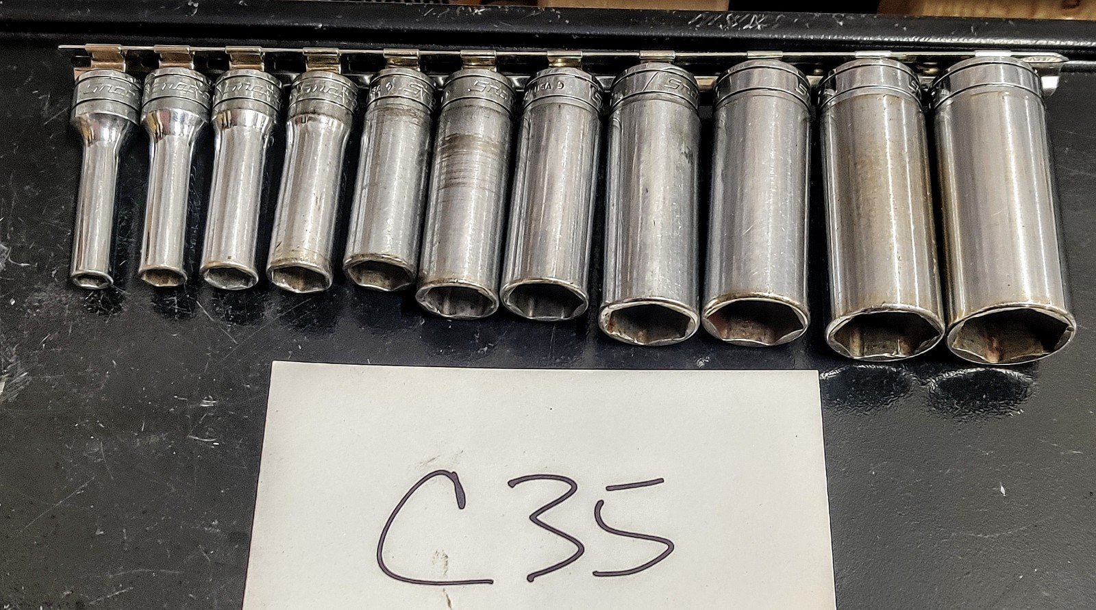 Snap-On Tools 211SFSY 11pc 3/8 drive Socket Set SAE 6 Point Deep 1/4″ to 7/8″