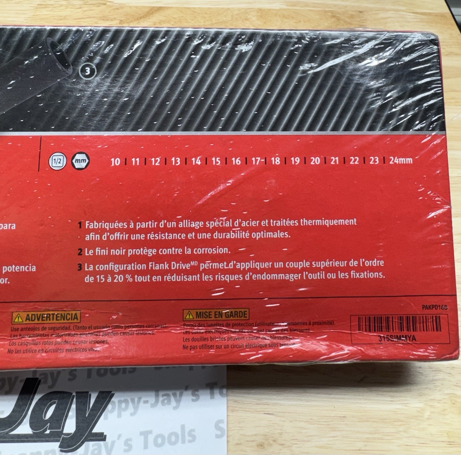 Snap-on Tools NEW 1/2″ drive 10 to 24 mm 6pt DEEP Impact Socket Set 315SIMMYA