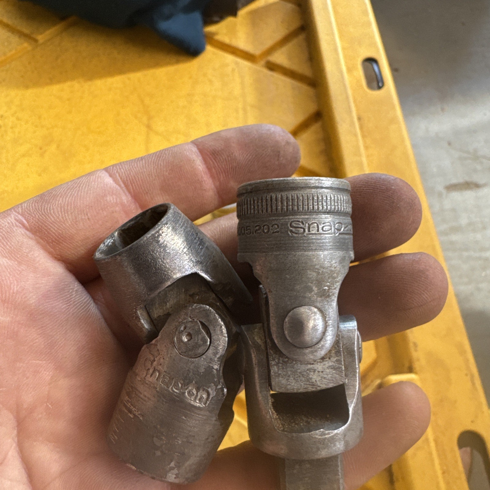 8 Vintage Snap-On 1/2″ Drive 6 & 12 Point Knurled Socket Underline Logo swivel
