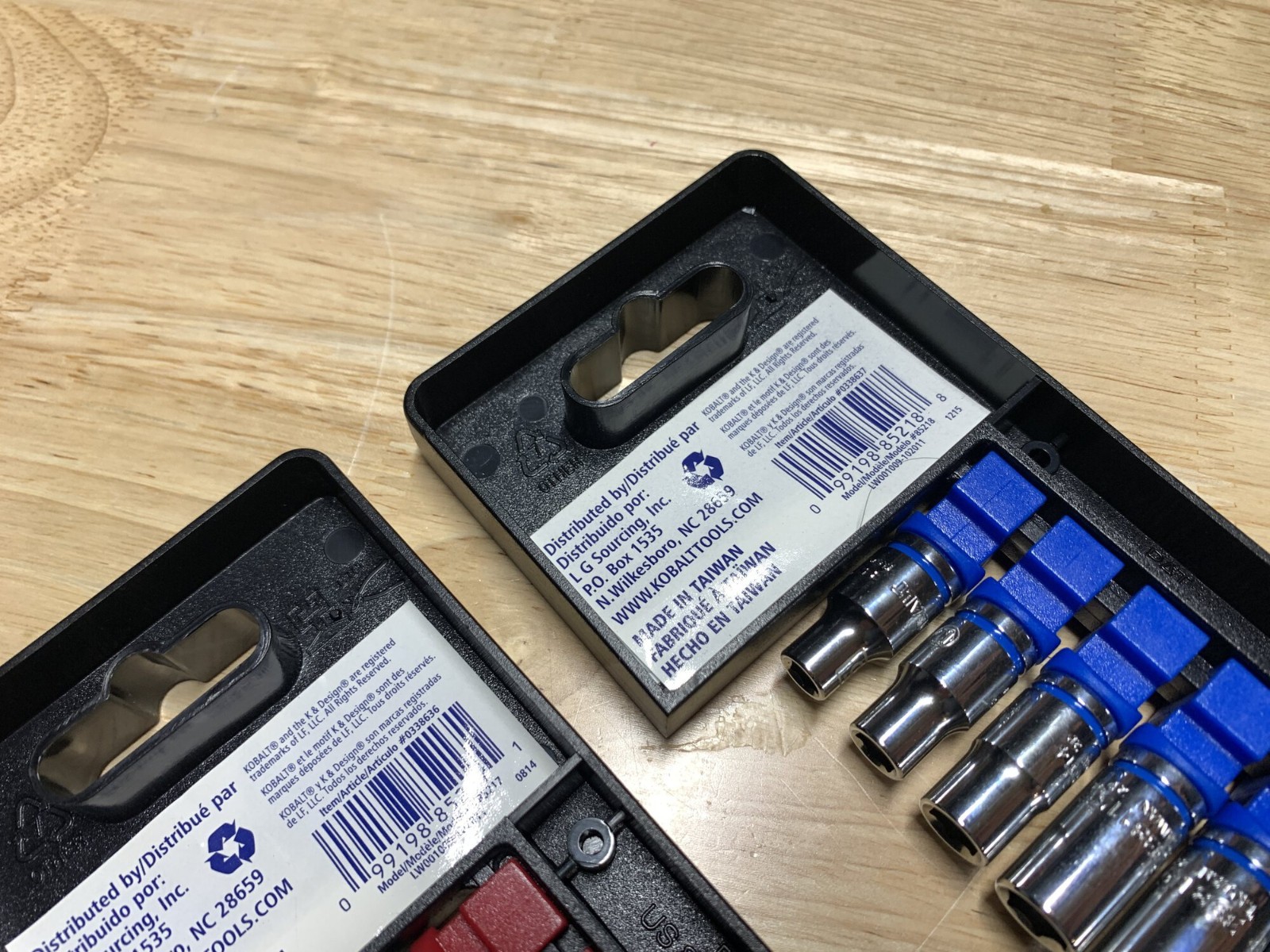 2 New Old Stock Kobalt 1/4″ Drive Socket Sets Metric & SAE 10-piece 6-point