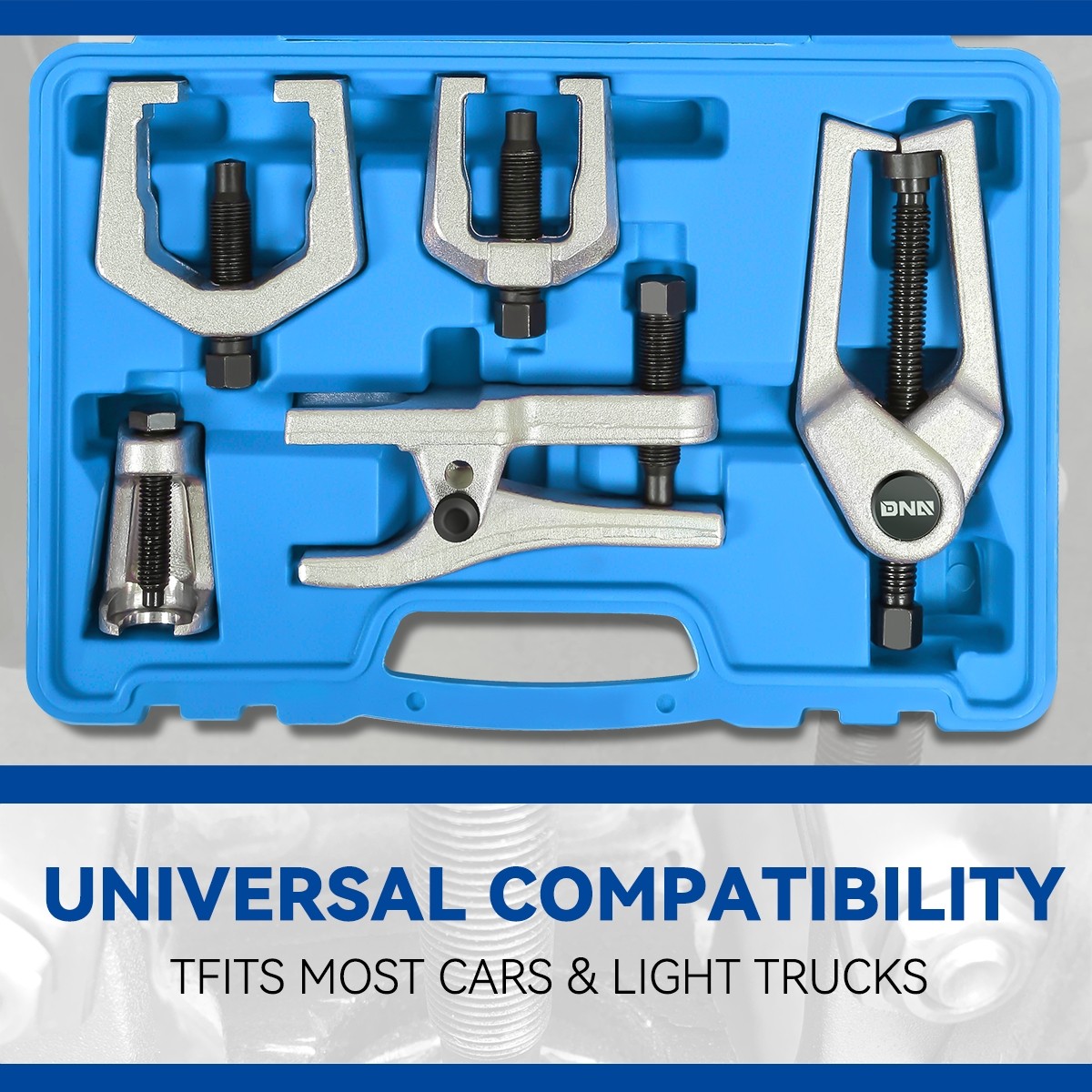 5pcs Front End Service Ball Joint Separator Tie Rod Removal Tool w/ Case Blue