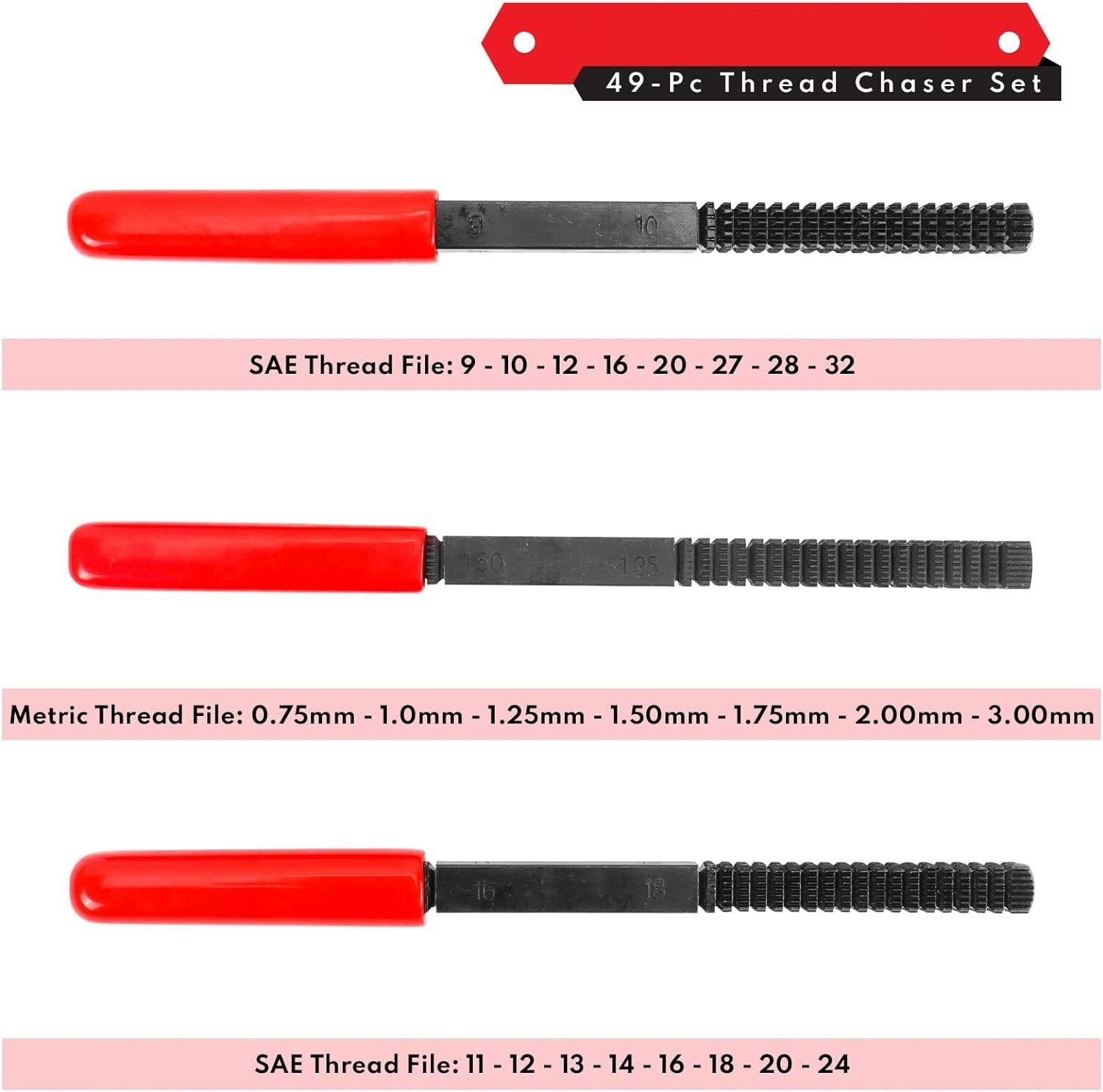 2pc Spark Plug Hole Thread Chaser 10/12mm 14/18mm Cylinder Head Rethread Tool