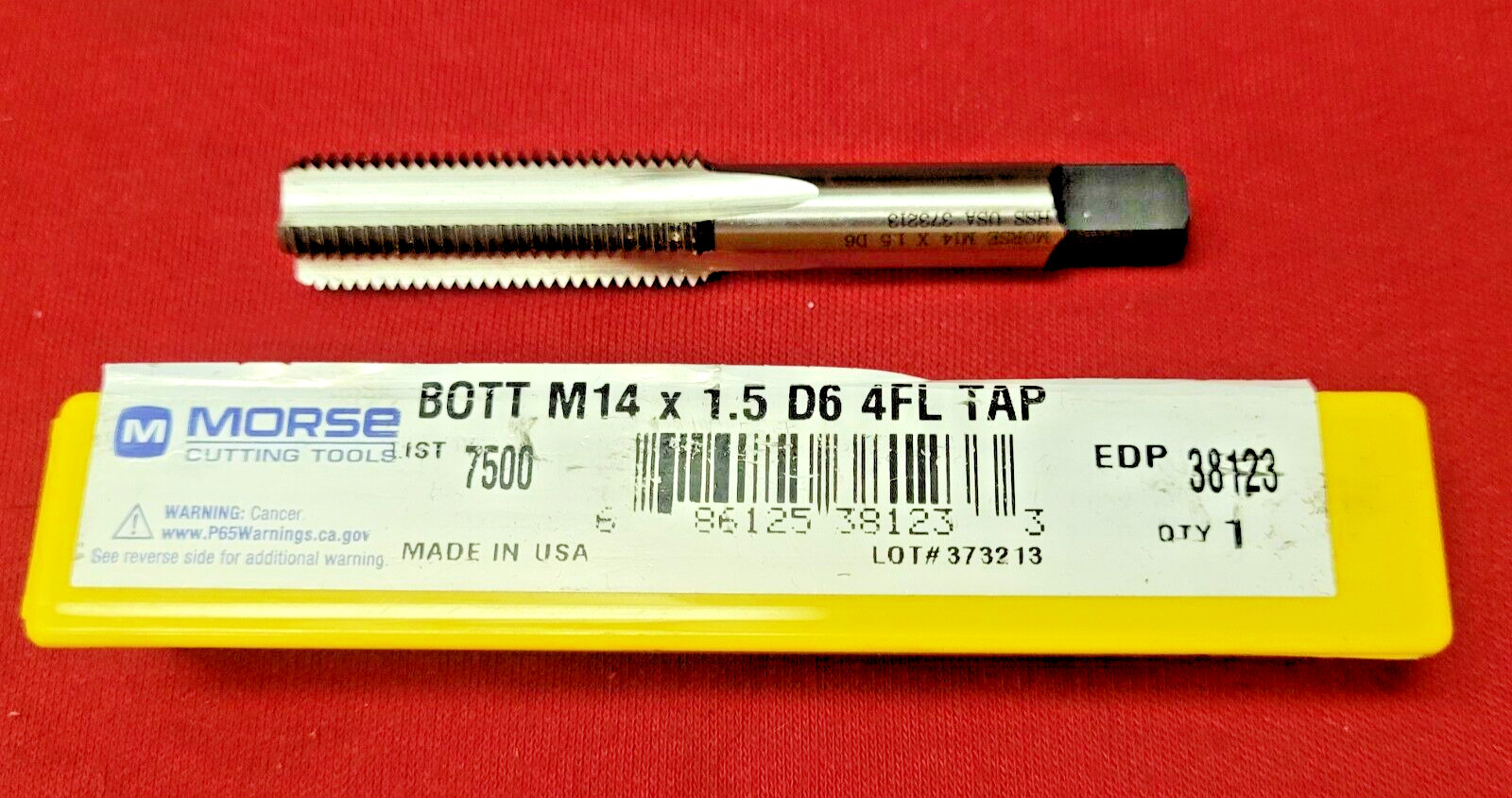 M14 X 1.5 14MM Bottom Tap Morse MT3838123 HSS Hand Tap USA D5 Metric