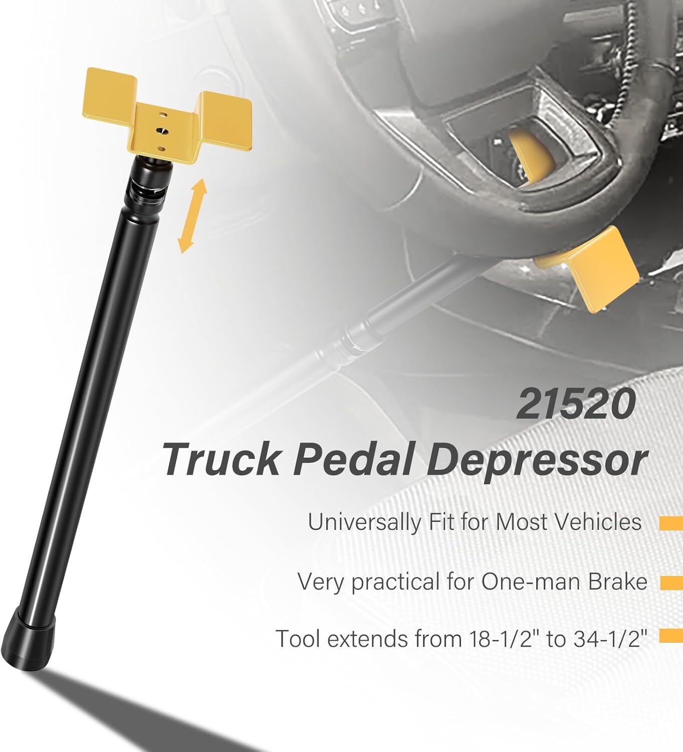 21520 Truck Pedal Depressor Brake Pedal Depressor Tool for Trucks Most Vehicles