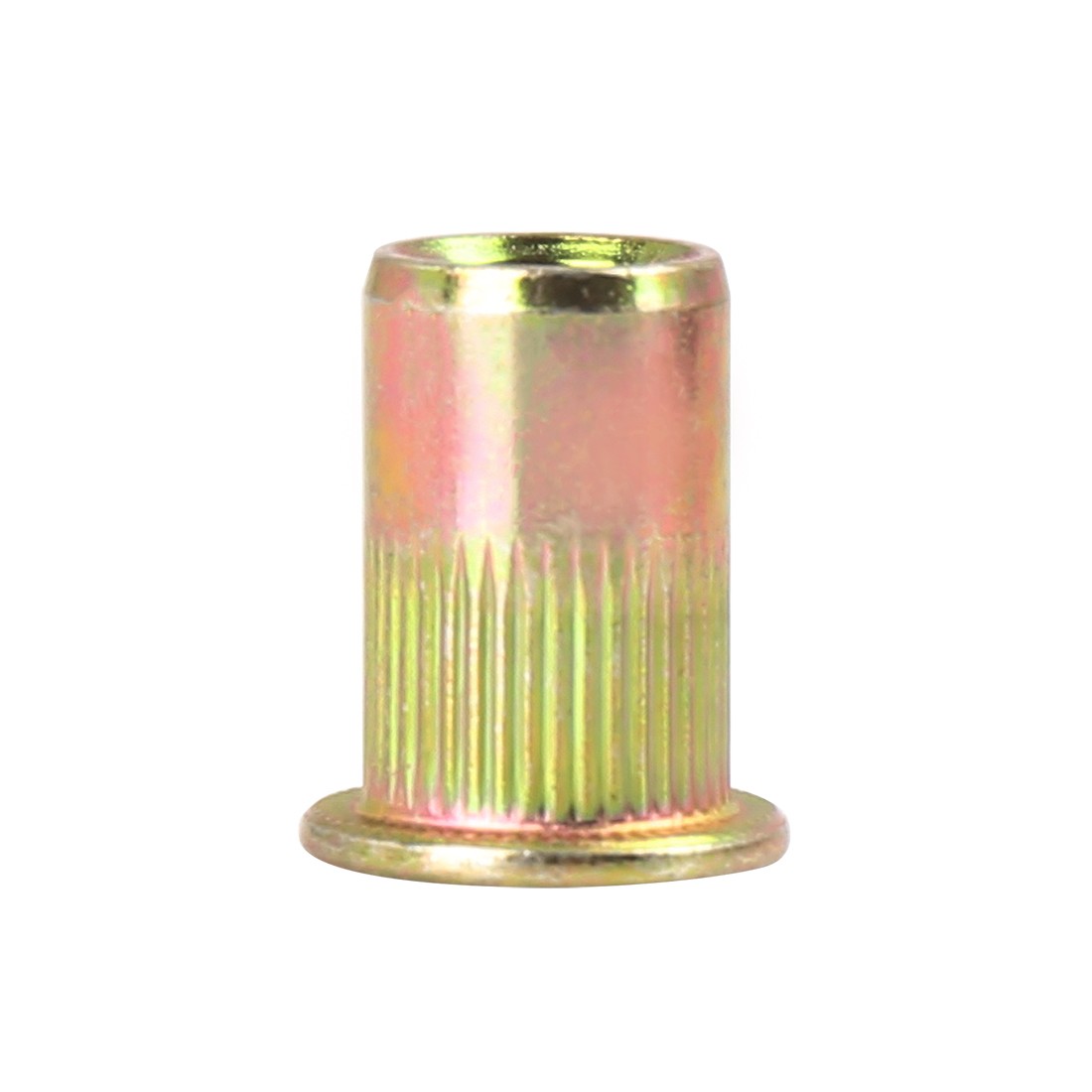 25 Pcs M10 Zinc Plated Carbon Steel Car Flat Head Rivet Nut Threaded Insert