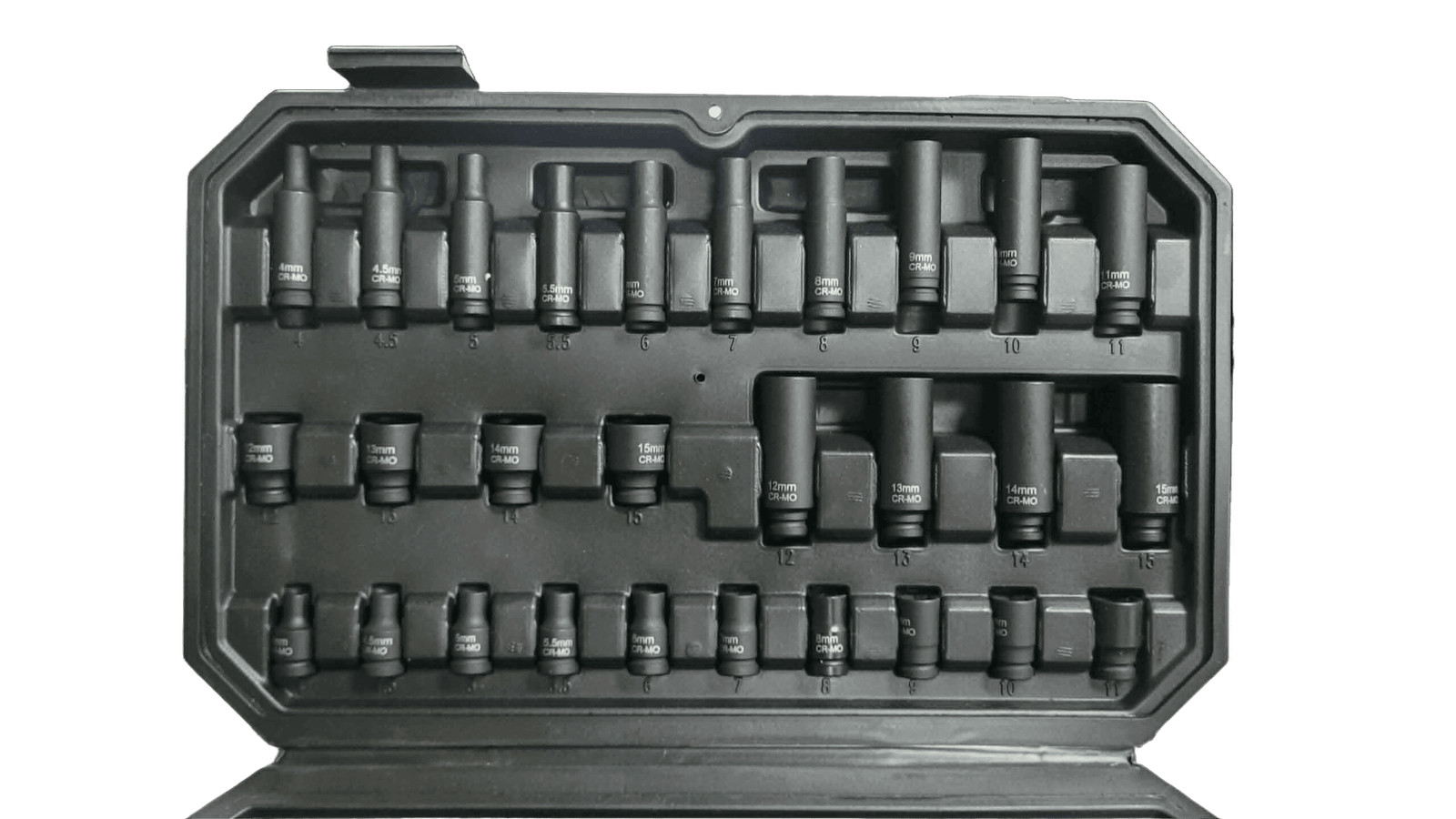 VEVOR 55-Piece Impact Socket Set – Clear Size Markings – Includes Storage Case