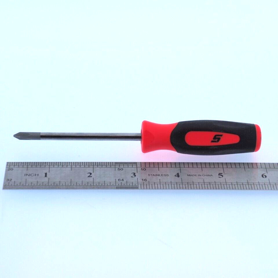 SNAP ON TOOLS MINI SCREWDRIVER ORANGE SOFT GRIP HANDLE PHILIPS POZI