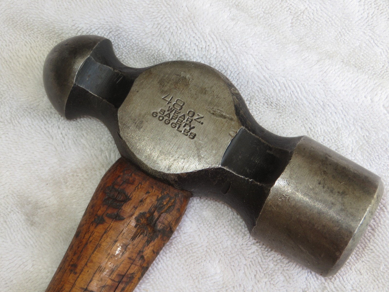 Snap-On Ball Peen Hammer BP 248 USA 48 oz Octagonal Handle Vintage Mechanic Tool