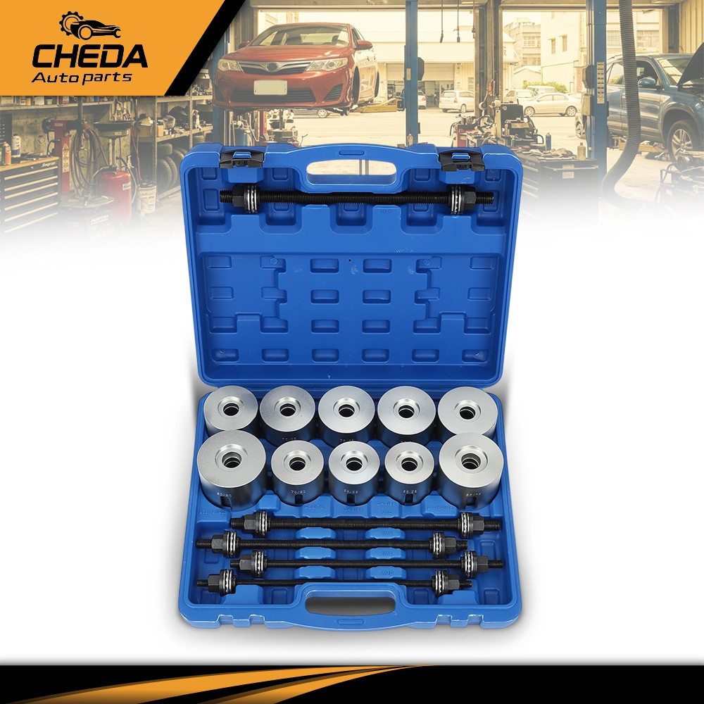 Universal Press & Pull Sleeve Kit Bush Bearing Removal Insertion Tool Kit 27 PCS