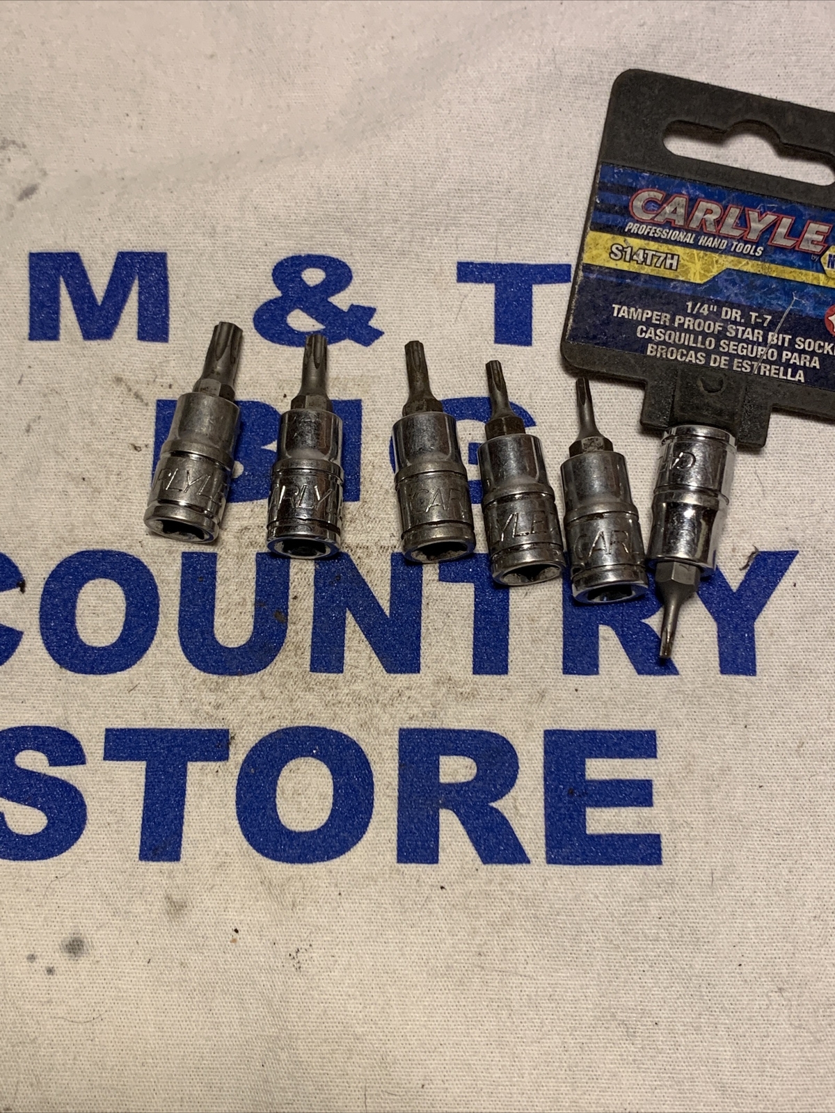 Carlyle Tools 1/4″ Drive 6pc Tamper Proof Star Bit Sockets T7-T27