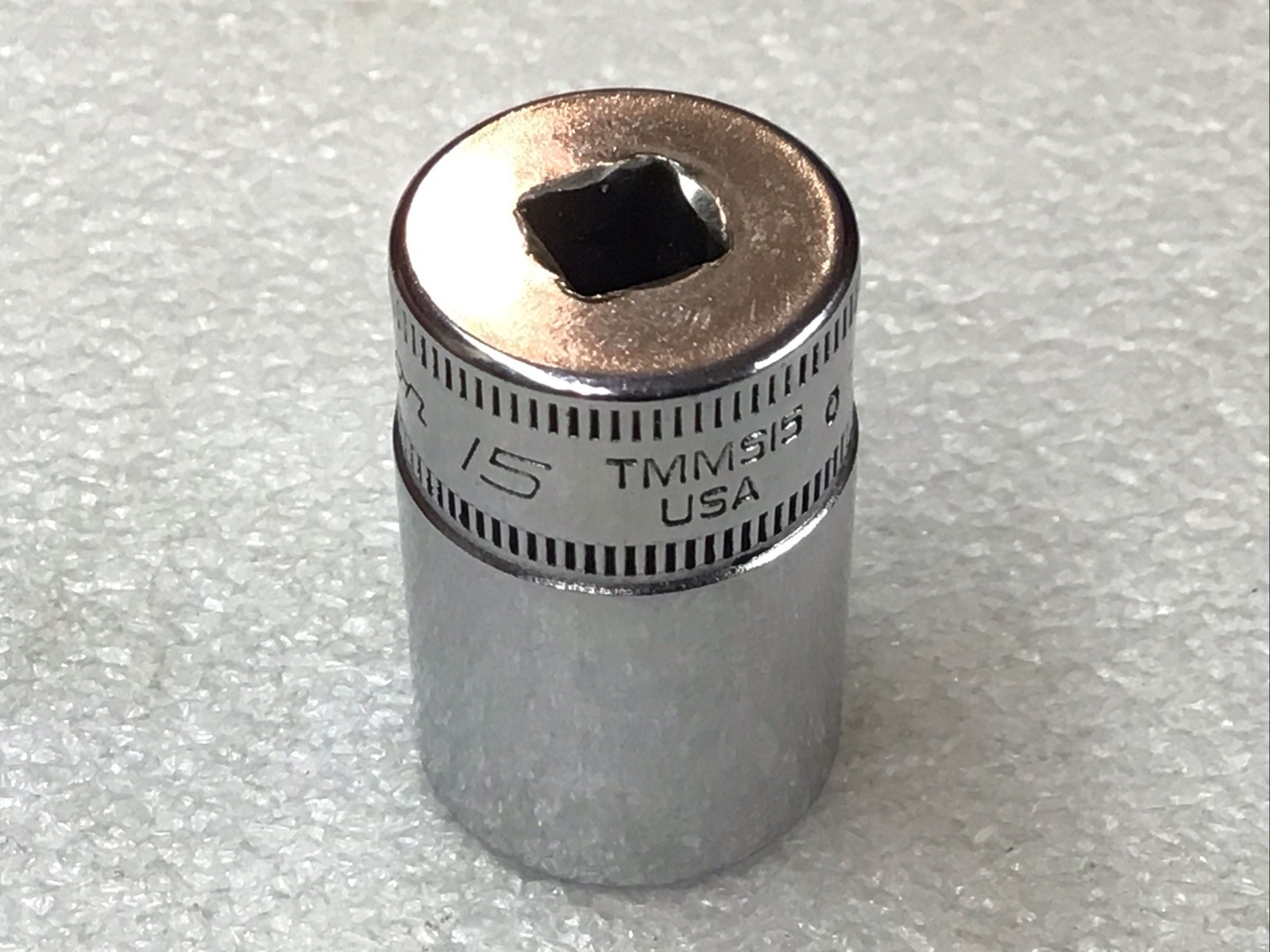 Snap On TMMS15 -15mm, Metric, Chrome, Simi-Deep, 6 Pt., 1/4” Dr. Socket-USA-NICE