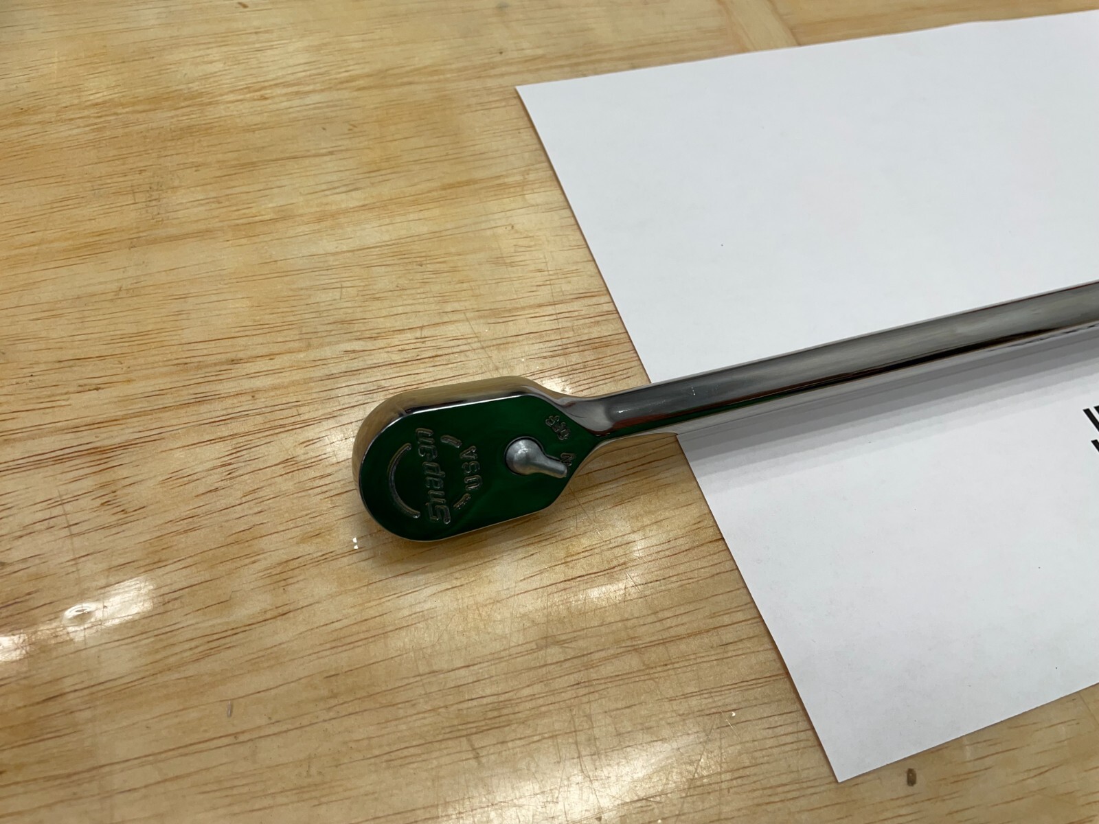 Snap-on Tools NEW PEARL WHITE 3/8″ Drive Hard Extra-Long Fixed Ratchet FHLLD80PW