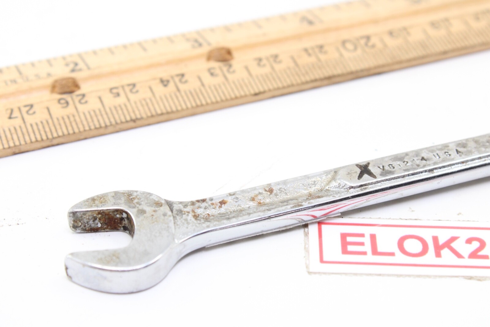Snap-on VS1214 3/8″ x 7/16″ 6 Point SAE Double Open End Wrench Chrome USA