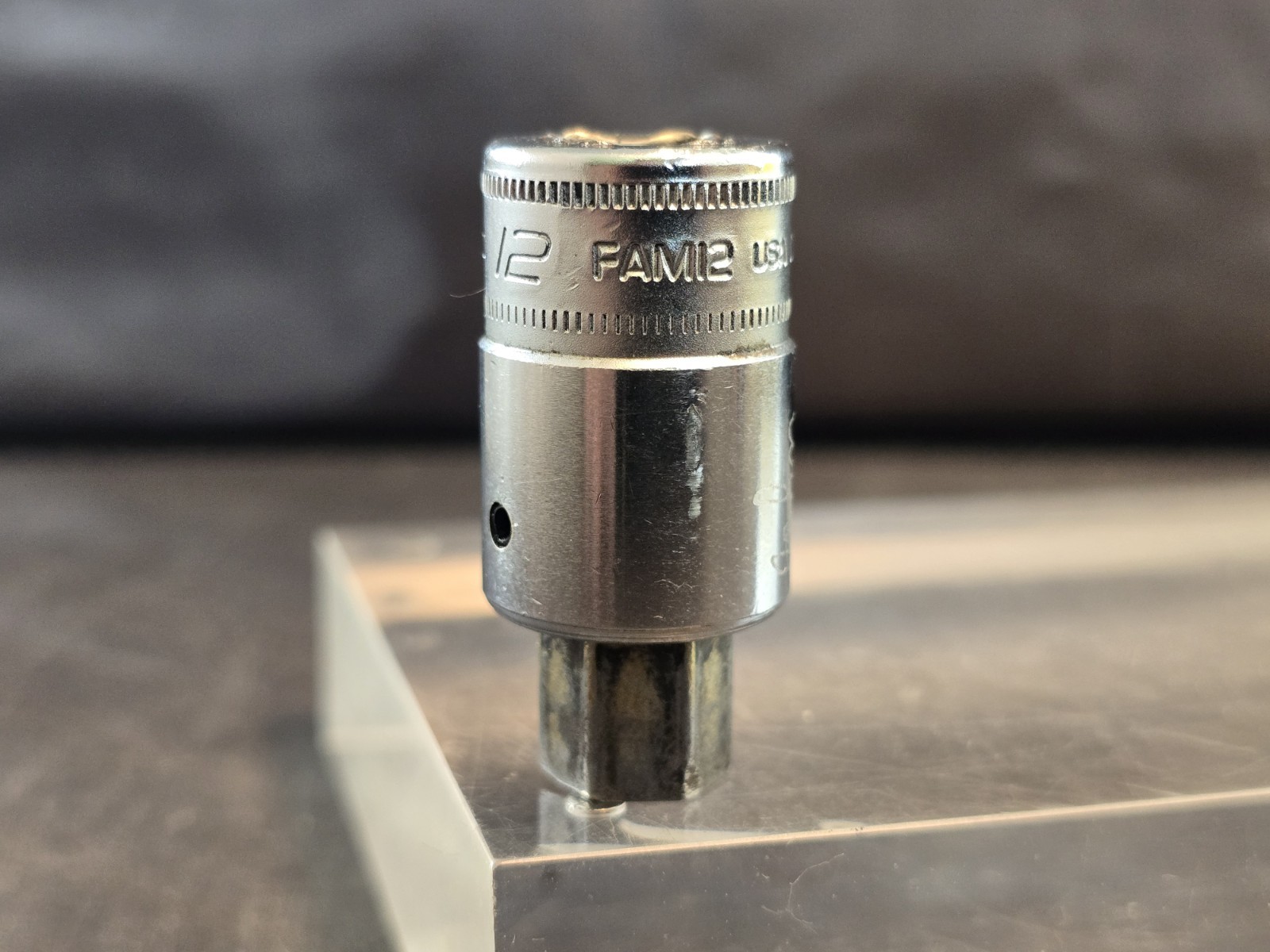 Snap-on 3/8″ Drive 12mm Hex Head Socket FAM12 USA 1991
