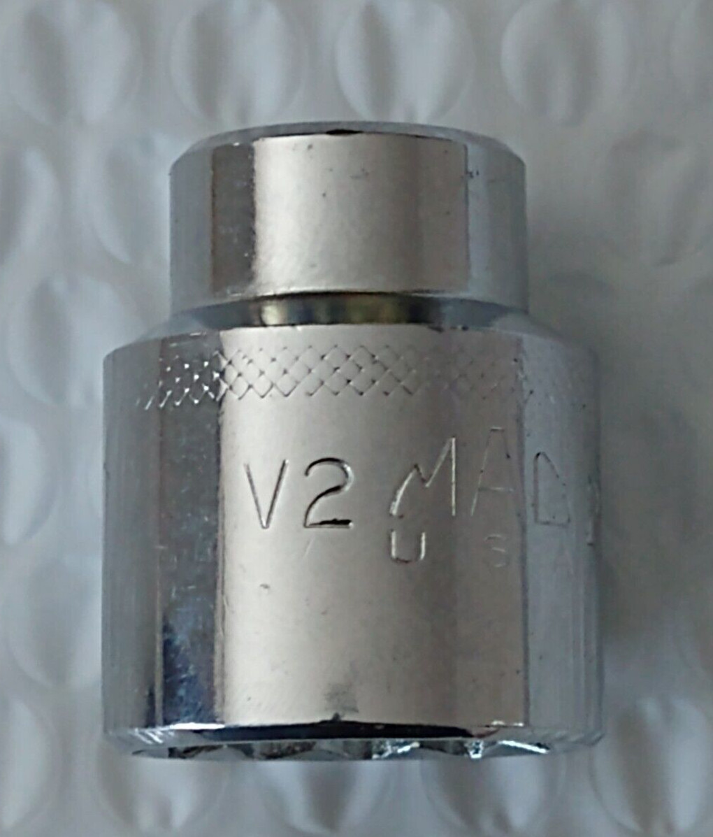 MAC Tools V2-25MMR, 1/2″ DR. 25MM. SHALLOW, 12 PT. SOCKET *NEW/UNUSED* KNURLED*