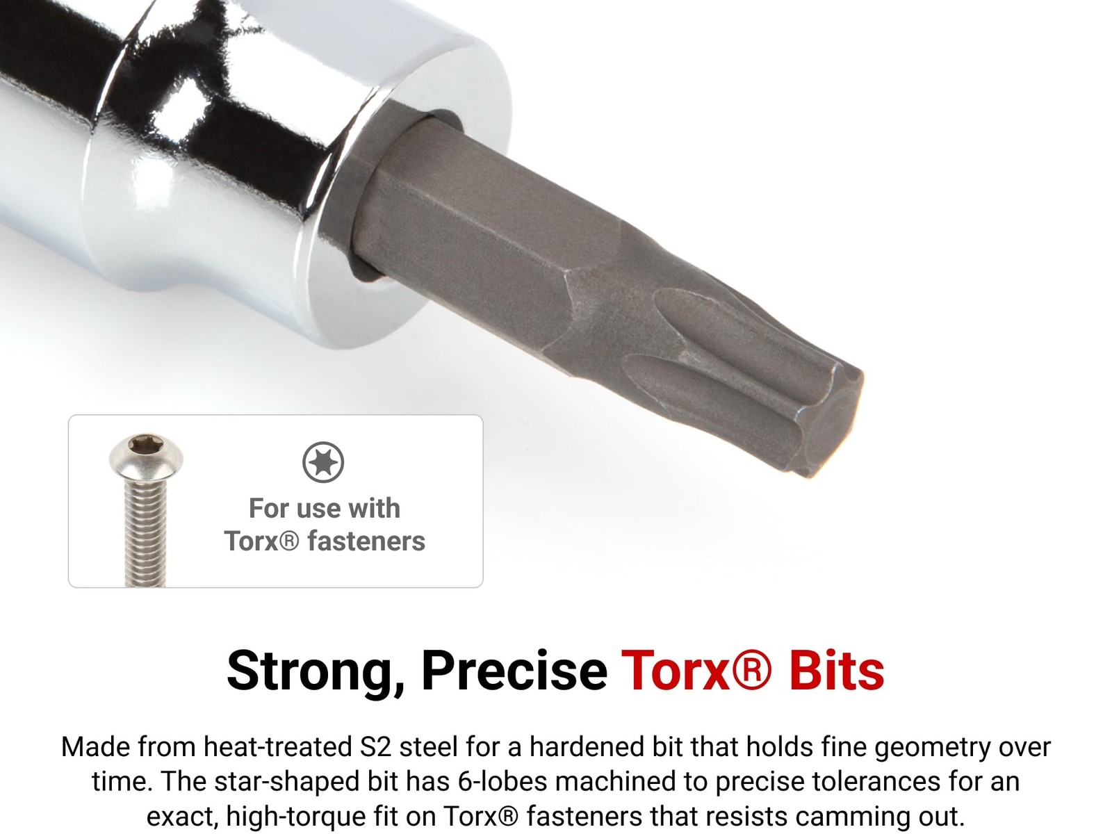 TEKTON 3/8 Inch Drive Torx Bit Socket Set with Rail, 12-Piece (T10-T60) | SHB…