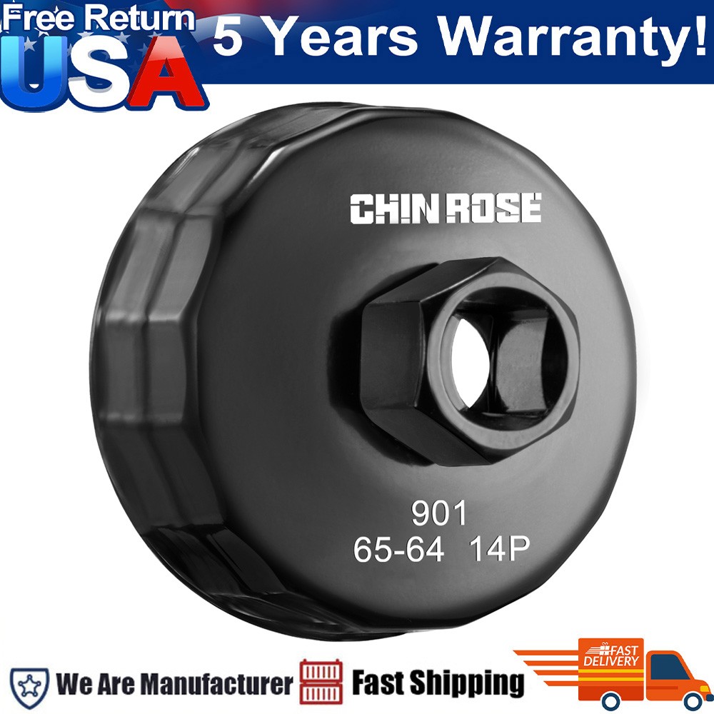 Oil Filter Cap Wrench Cup Socket Remover Tool 64MM 14 Flute for Accord Odyssey
