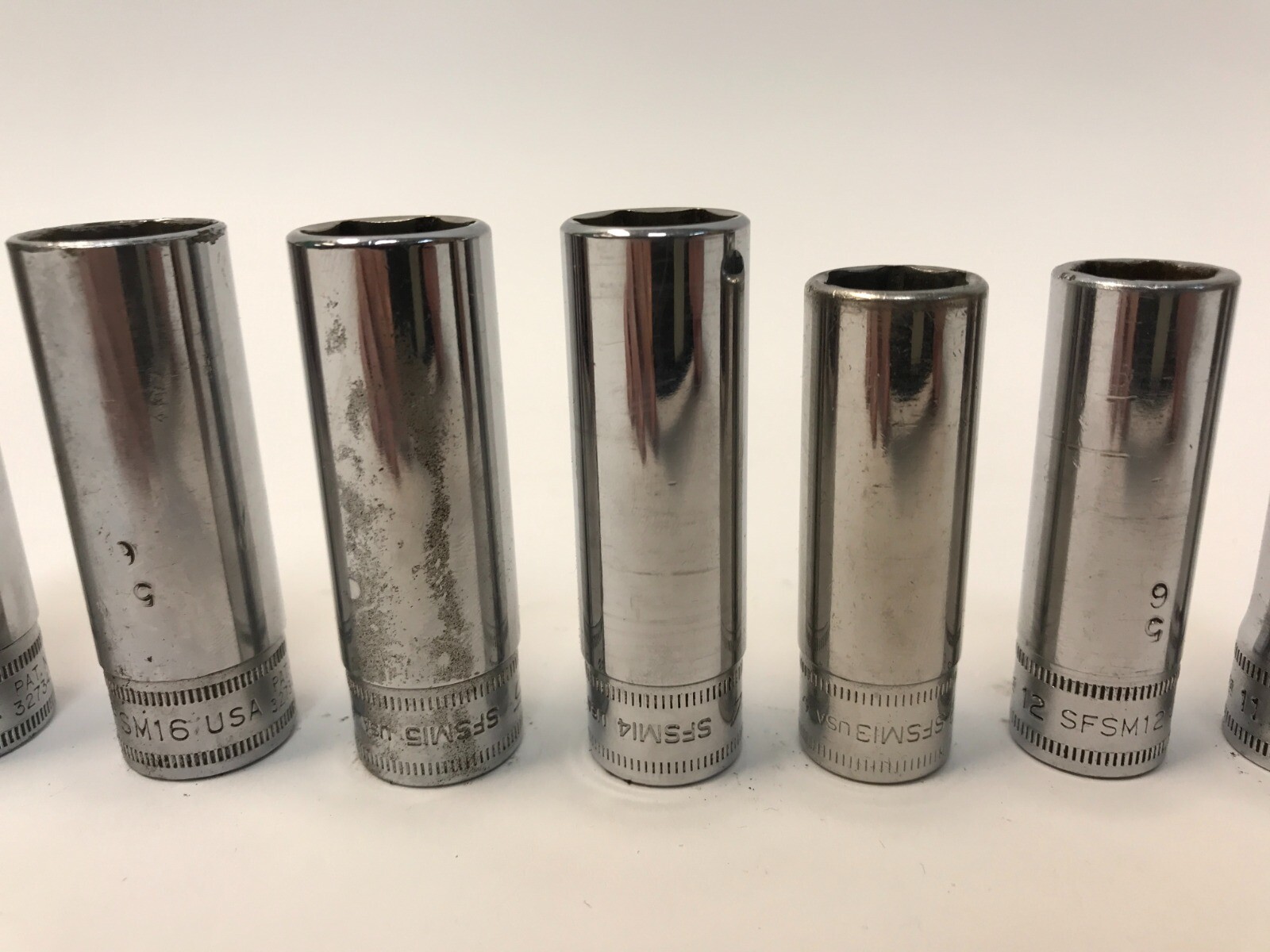 Snap On 11Pc Metric 3/8 Drive 6pt Deep Socket Set 9MM – 19MM SFSM