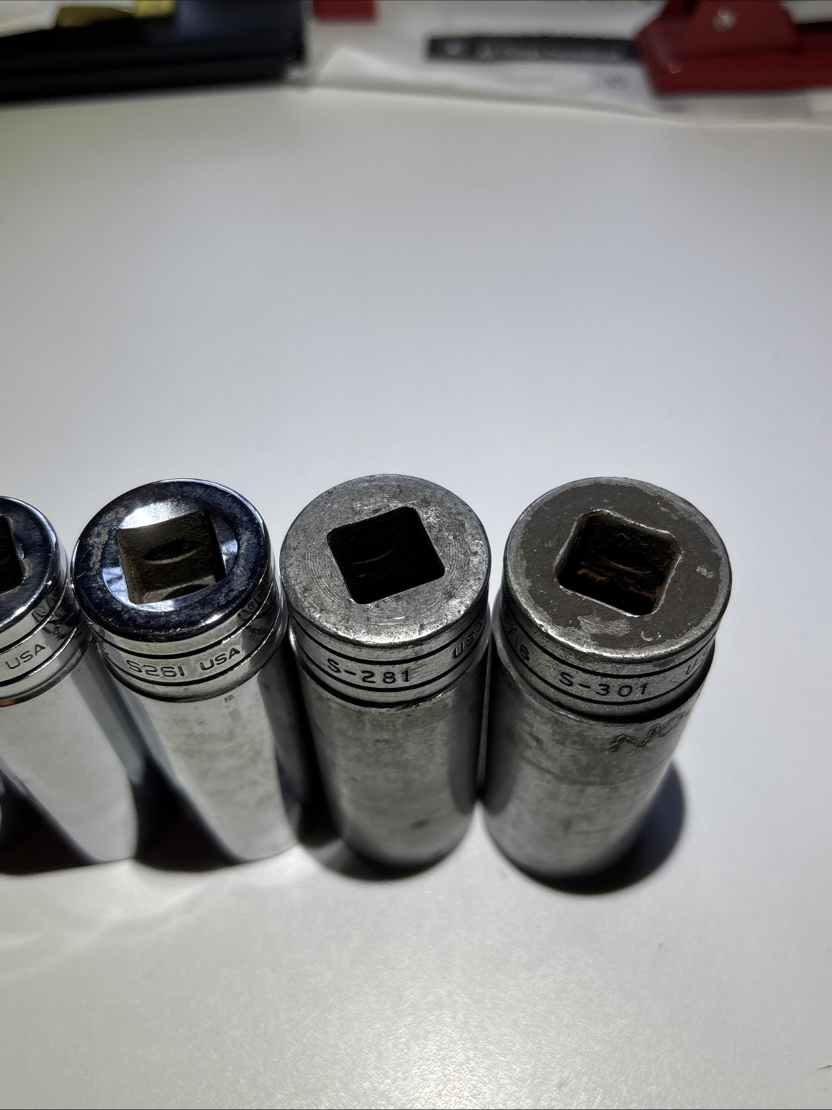 Snap On Tools 1/2″ DEEP SAE 5/8”»- 15/16″ Socket Set Lot 12-PT 🇺🇸